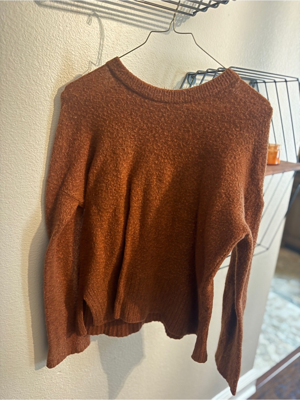 Daniel Cremieux Women's Burnt Orange Crewneck Sweater